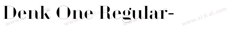 Denk One Regular字体转换